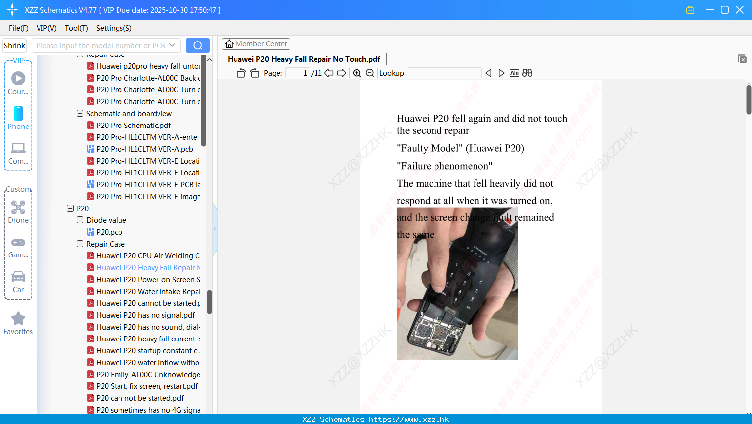 Huawei P20 Heavy Fall Repair No Touch